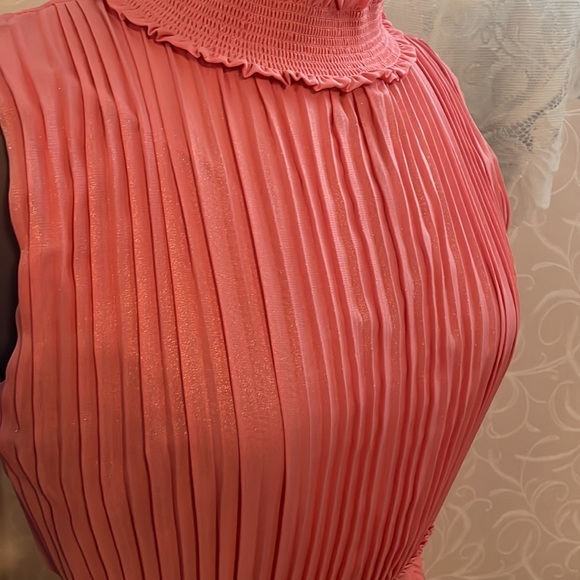 Women’s Nanette Lepore flamingo pink sleeveless midi dress size 10 - Picture 2 of 5